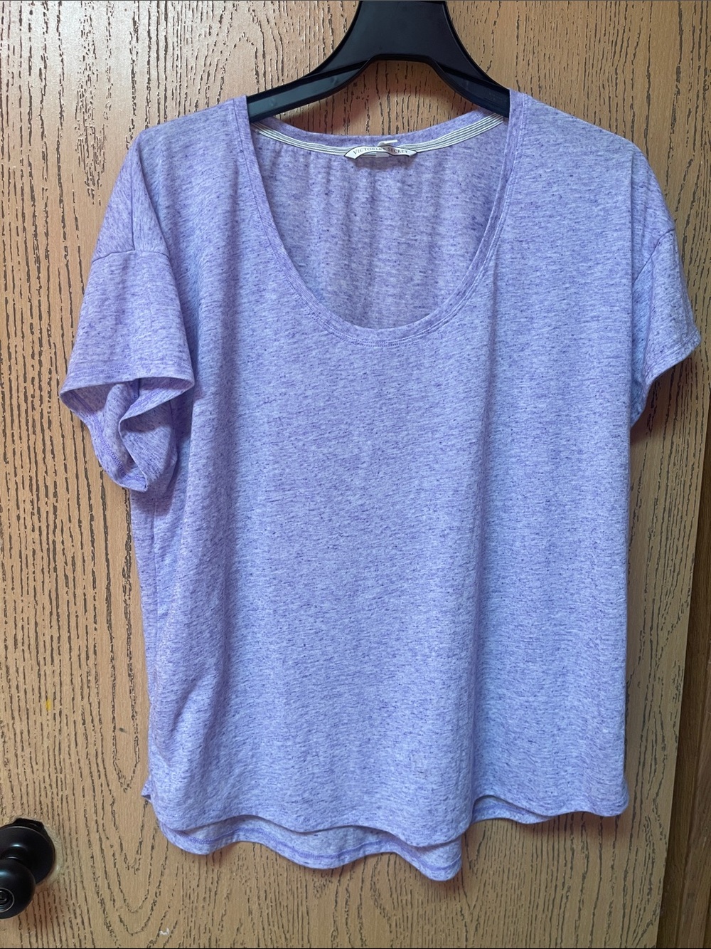Victoria's Secret Lavender Scoop Neck Short Sleeve Tee